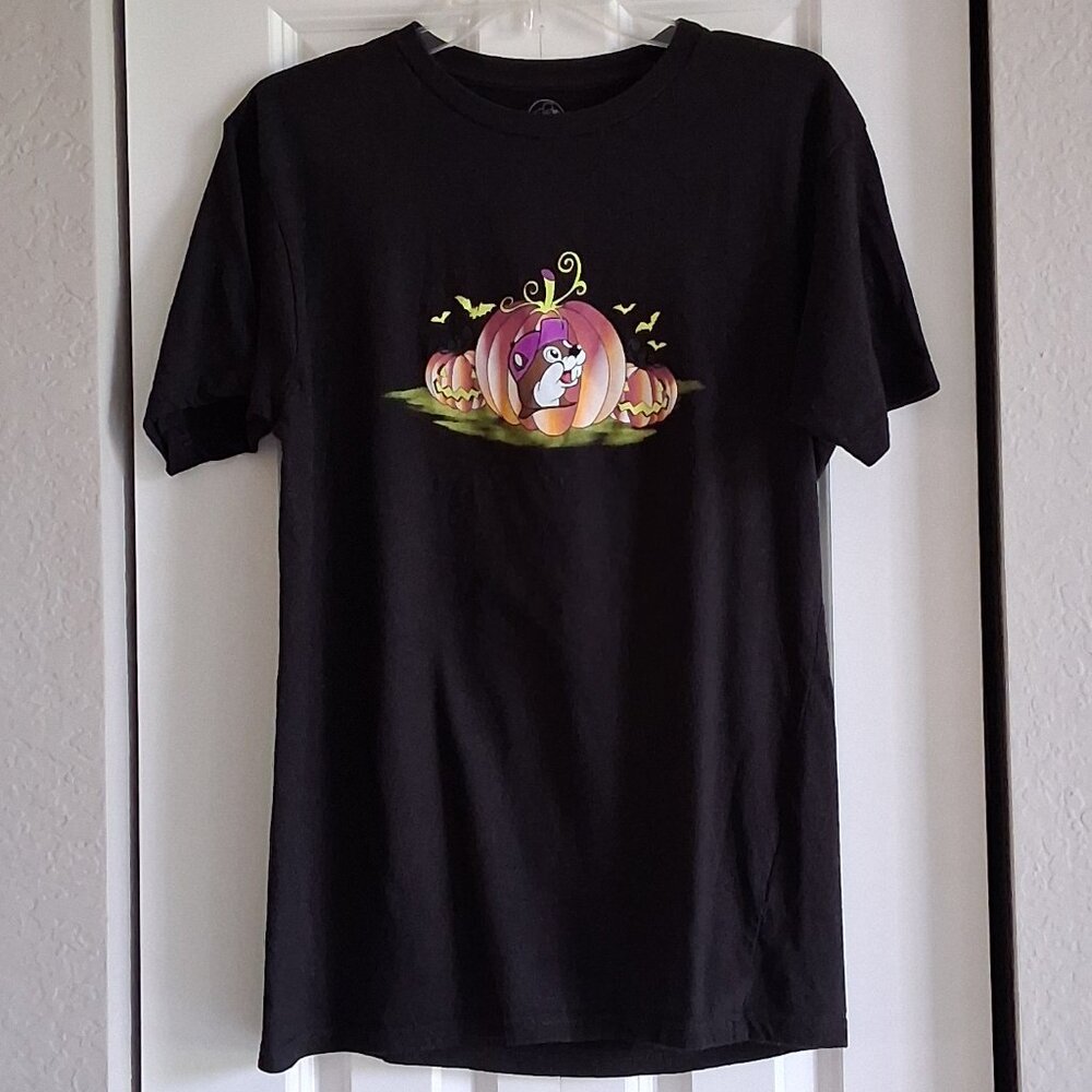 Buc-ees 2023 Black Glow in the Dark Halloween T-Shirt Women's Size M